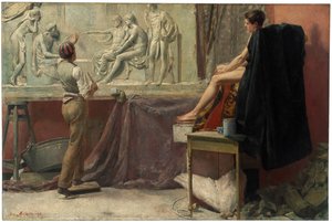 Skulptörsateljén, 1885 av Tom Roberts