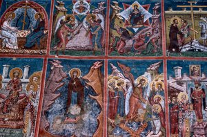 Moldovita-klostret (fresk) av Toma de la Suceava