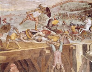Horatius Cocles på Sublician Bridge (väggmålning)