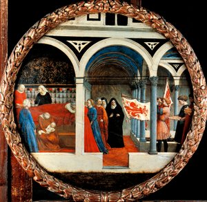 Nativity av Tommaso Masaccio (1401-1428), tempera på duk, 56 cm diameter av Tommaso Masaccio