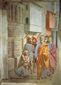 St Peter Healing With His Shadow, c.1427 av Tommaso Masaccio