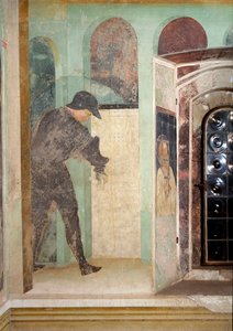 Johannes Döparens liv: en vakt - Fresco av Tommaso Masolino da Panicale
