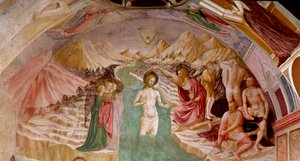 Johannes döparens liv: Kristi dop - Fresco