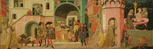 The Story of Susanna, frontpanel på en bröllopskrin, ca 1450 (tempera på panel)