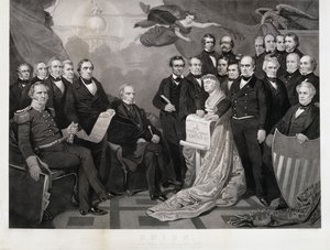 Union, c. 1861 (gravyr på vävt papper) av Tompkins Harrison (after) Matteson
