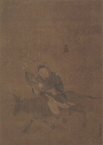 Daoist ridande horndjur. av Tong Renyi