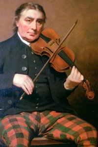 Porträtt av Niel Gow, Blair Castle, Blair Atholl, Perthshire, Skottland. av Tony Evans