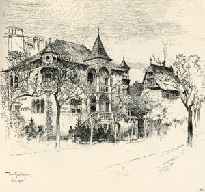 Chateau Tyrolen av Tony Grubhofer, 1900.