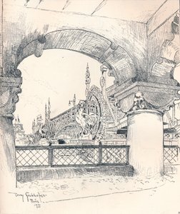 Kolonnad nära Pont des Invalides, c1900