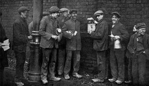 Omröstning för kolstrejken, Wheatsheaf Colliery, Pendlebury, januari 1912, c1920