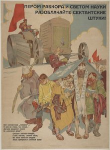 Med pennan och vetenskapens ljus avslöjar sekternas intriger, 1929. av Topikov