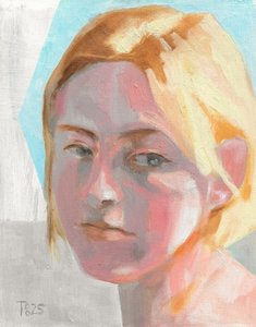 Porträtt av en blond kvinna