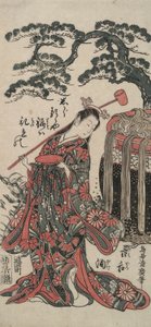 Scen från en Shosa (Dancing Act) av Torii Kiyohiro