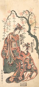 Scen från pjäsen Keisei Kaneni Sakura, 1756.