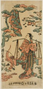 Skådespelaren Segawa Kikunojo I som Mizue Gozen i pjäsen "Suehiro Izu Nikki", uppfördes på Nakamura Theatre i elfte månaden, 1745 (?) av Torii Kiyomasu II