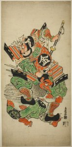 Sakata Kintoki W vilar med en tengu