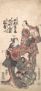 Scen från Drama Matsu wa tai fusuma no wakesato, 1757 eller 1758., 1757 eller 1758.