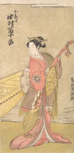 Skådespelaren Nakamura Tomijuro i rollen som Koshizuka, ca. 1767., ca. 1767. av Torii Kiyomitsu
