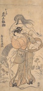 Skådespelaren Onoe Matsusuke i rollen som den berömda starka kvinnan Okane, troligen 1765., förmodligen 1765 av Torii Kiyomitsu