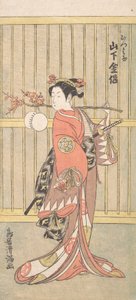 Te c och r Yamashita Kinsakus teväg f Rikka, va? 1767. , mygga. 1767. av Torii Kiyomitsu