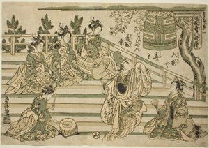 Dojojis kvällsklocka (Dojoji no bansho), nr 1 från serien "Åtta vyer av barn (Osana hakkei)" av Torii Kiyomitsu I