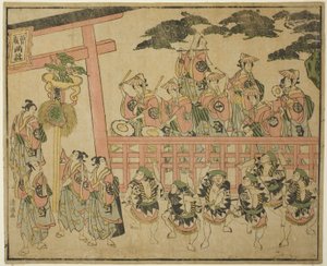 Soga-festivalen av Torii Kiyomitsu I