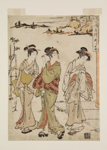 Ashinoyu (träblock i färg) av Torii Kiyonaga