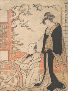 Kvällssnö vid Banto, ca. 1779. av Torii Kiyonaga