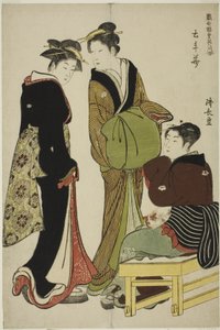 Blommor i Doteshita-distriktet av Torii Kiyonaga