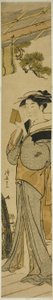 Geisha som applicerar smink av Torii Kiyonaga