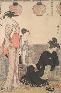 Scen i Nakasu, ett distrikt i Edo, 1783. av Torii Kiyonaga