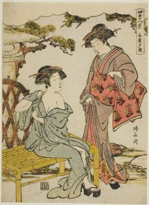 Sunset Glow of Late Summer (Choka no sekisho), från serien "Eight Scenes of the Four Seasons (Shiki hakkei)" av Torii Kiyonaga