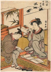 The Artisan (Ko) från serien "Beauties Illustrating the Four Social Classes (Adesugata shi no ko sho)" av Torii Kiyonaga
