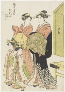 Kurtisanen Katsuyama i Echizenya-huset, sent 1700-tidigt 1800-tal av Torii Kiyonaga
