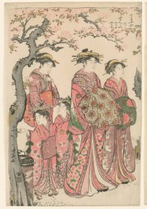 te te te san s senzan, yano, plan d och bas f av Torii Kiyonaga