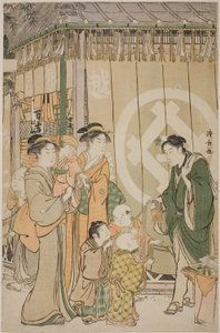 Echigoya på nyårsdagen av Torii Kiyonaga