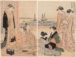 Den fjärde månaden, från serien "Tolv månader i söder (Minami juni ko)" av Torii Kiyonaga