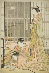 Den nionde månaden, från serien Tolv månader i söder av Torii Kiyonaga