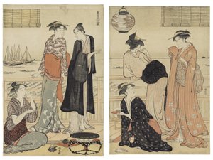 Den sjätte månaden, från serien Tolv månader i söder av Torii Kiyonaga
