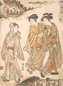 To-no Sawa Namn på en av de varma källorna i Hakone, ca. 1779. av Torii Kiyonaga