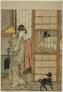 Woman After a Bath, från "Comparison of Alluring Beautys (Irokurabe enpu sugata)" av Torii Kiyonaga