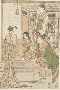 Yoshitsune serenade Joruri hime. av Torii Kiyonaga