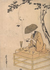 Förstoringsglaset, ca. 1775. av Toriyama Sekien