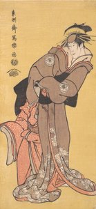 Ac and r Segawa Tomi Saburo Bra som tee skolhand Mr. Toyama plan d Ac och r Ichikawa Kurizo As Higashi. . . 1794-95. av Toshusai Sharaku