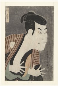 Bystporträtt av Otani Oniji. av Toshusai Sharaku