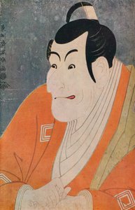 Kabuki skådespelare Ichikawa Ebizo i pjäsen The Colored Reins of a Loving Wife, 1794