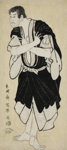 Tee c and r Sakata Hangoro Good As s Barnuppfostran känsla Onbo av Toshusai Sharaku