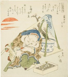 Daikoku, från serien "Sju lyckogudar (Shichi fuku jin no uchi)" av Totoya Hokkei