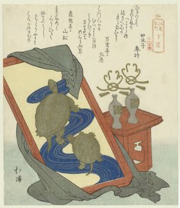 Shitanomiya stopp Shitanomiya (titel på objekt) En redogörelse för en resa till Enoshima: en serie med sexton tryck (serietitel) Enoshima kikô - Jûrokubantsuzuki (serietitel på objekt) av Totoya Hokkei