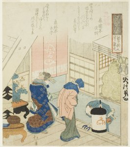 Promise (Seiyaku no ukei), från serien "Eighteen Illustrations of the Ladder of Ancient Words (Kogentei juhachiban tsuzuki)" av Totoya Hokkei